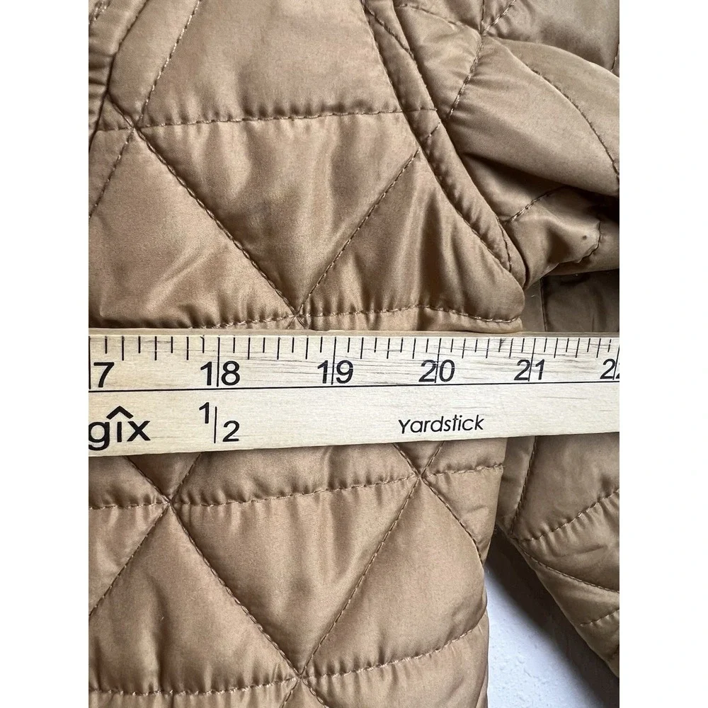 Isaac Mizrahi Live Womens Size Medium  Quilted Puffer Jacket Coat Leopard Lining - Picture 5 of 7